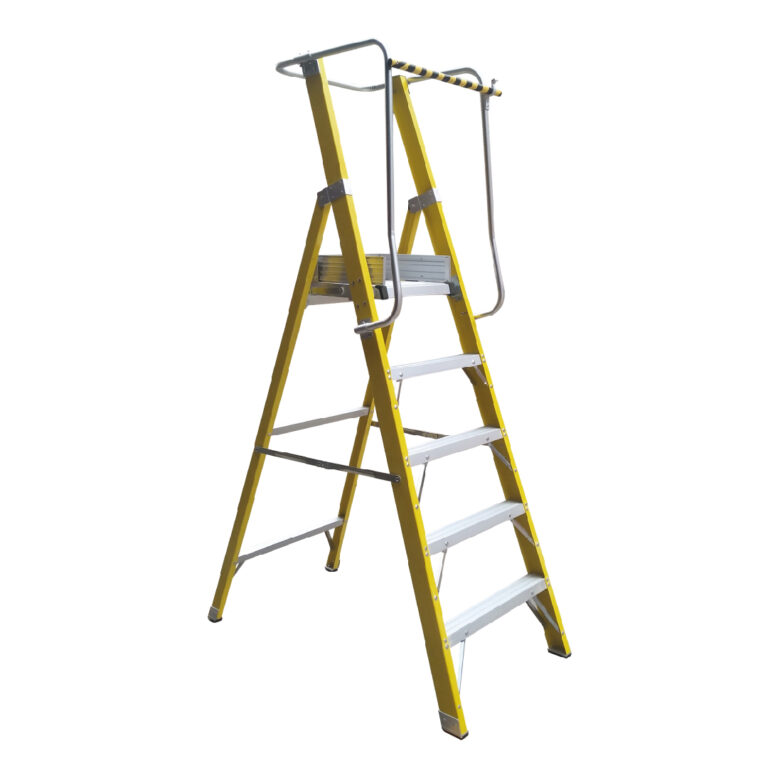 escalera-fibra-de-vidrio-plataforma-con-baranda