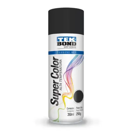 Pintura Spray Acrilica Negro Opaco Alta Temperatura 350ml