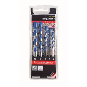 Set de 5 Brocas Granito - 4/5/6/8/10 mm - Profi Granit