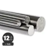 Barra Acero Plata 1mt x 12,0mm
