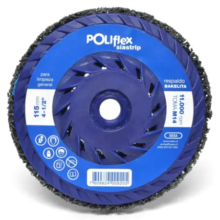 Disco Remoción De Pintura y Limpieza 4.5'' Esmeril Angular - Siastrip.