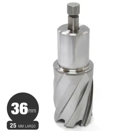 Fresa Anular HSS 36 mm - Serie Corta (25 mm) - Toma Weldon