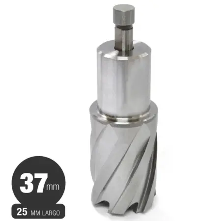 Fresa Anular HSS 37 mm - Serie Corta (25 mm) - Toma Weldon