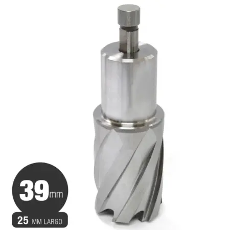 Fresa Anular HSS 39 mm - Serie Corta (25 mm) - Toma Weldon