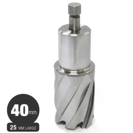 Fresa Anular HSS 40 mm - Serie Corta (25 mm) - Toma Weldon
