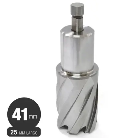 Fresa Anular HSS 41 mm - Serie Corta (25 mm) - Toma Weldon