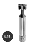 Fresa Woodruff - 4x19,5mm - HSS Co5 - Mango Roscado - Hilo M12