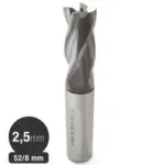 Fresa Cilindrica HSS CO8% 2,5 MM - Acero - 3 Filos - Serie Corta - MAYKESTAG