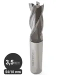 Fresa Cilindrica HSS CO8% 3,5 MM - Acero - 4 Filos - Serie Corta - MAYKESTAG