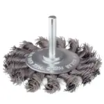 Grata Circular Acero Templado Trenzado 3" (75mm) - Calibre 0,5mm - Vástago 1/4''