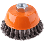 Grata Copa Acero Trenzado 4'' - Calibre de 0,5 mm - Toma M14