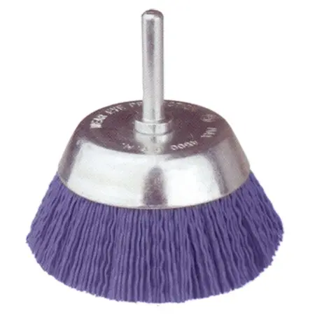 Grata Copa Fibra Abrasiva Azul 3" (75mm) - Grano 180 (fino) - Vástago 1/4''