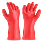 Guante PVC Rojo 18"