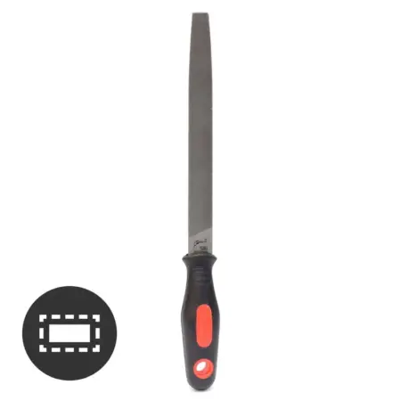 Lima Plana Punta con Mango Ergonómico 10" (250mm) Pica Bastarda LX-5529-10-1