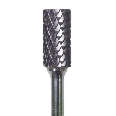 Lima Rotativa Cilindrica Plana 1/2" Toma 6mm Doble Corte (5) Carb. Tung.