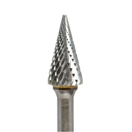 Lima Rotativa Conica 28° 1/2" Toma 1/4" Doble Corte (5) Carb. Tung.