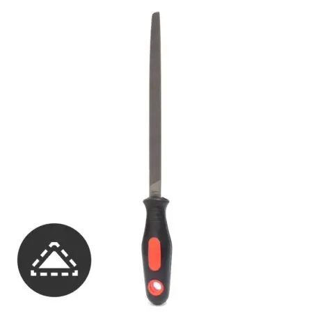 Lima Triangular con Mango Ergonómico 10" (250mm) Pica Bastarda LX-5569-10-1