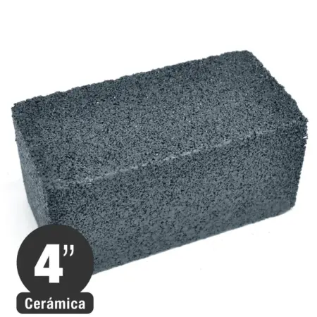 Piedra Esmeril para Pulir Baldosas - P100 - Carburo Silicio - 4x2x2 Pulg.