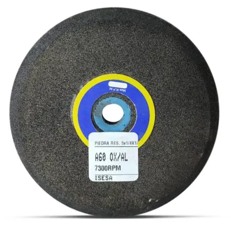 Piedra Rectificadora de Sierras - Carburo Silicio - Grano 46 - 5'' X 1/4' X 1/2'' - ISESA