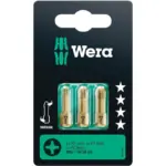 Set 3 Puntas Pozidriv PZ1 / PZ2 / PZ3 x 25 mm Extra-Duras