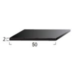 Taco de Apoyo Termopanel 50x2mm Negro 100mts