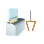 Burlete Shower Door 8mm Aleta Central Rígida Transparente 3mts