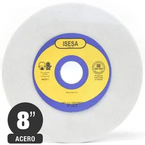 Piedra Esmeril Recta Oxido Aluminio Blanco 8x1/2" P60