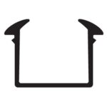 Burlete Termopanel sin Estría 20mm Negro 100mts