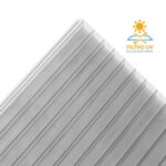 Policarbonato Alveolar Polishade 6mm 2,1 x 5,8 mts Gris Metálico 2 Caras UV