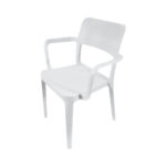 Silla Minimal con Apoya Brazos Gris
