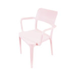 Silla Minimal con Apoya Brazos Rosa