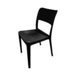 Silla Minimal Con Apoya Brazos Negra