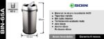 basurero-acero-inoxidable-con-tapa-giratoria-65l-soin-BIN-65A