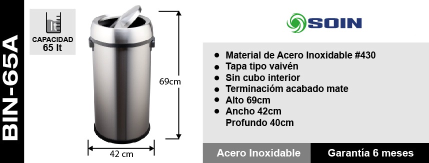 basurero-acero-inoxidable-con-tapa-giratoria-65l-soin-BIN-65A-5