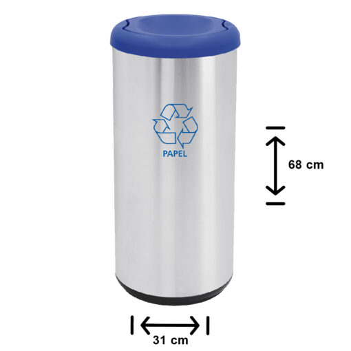 basurero-conico-azul-40l-acero