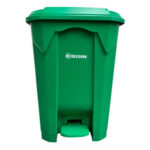 BASURERO PLASTICO 80L CON PEDAL SOIN – VERDE