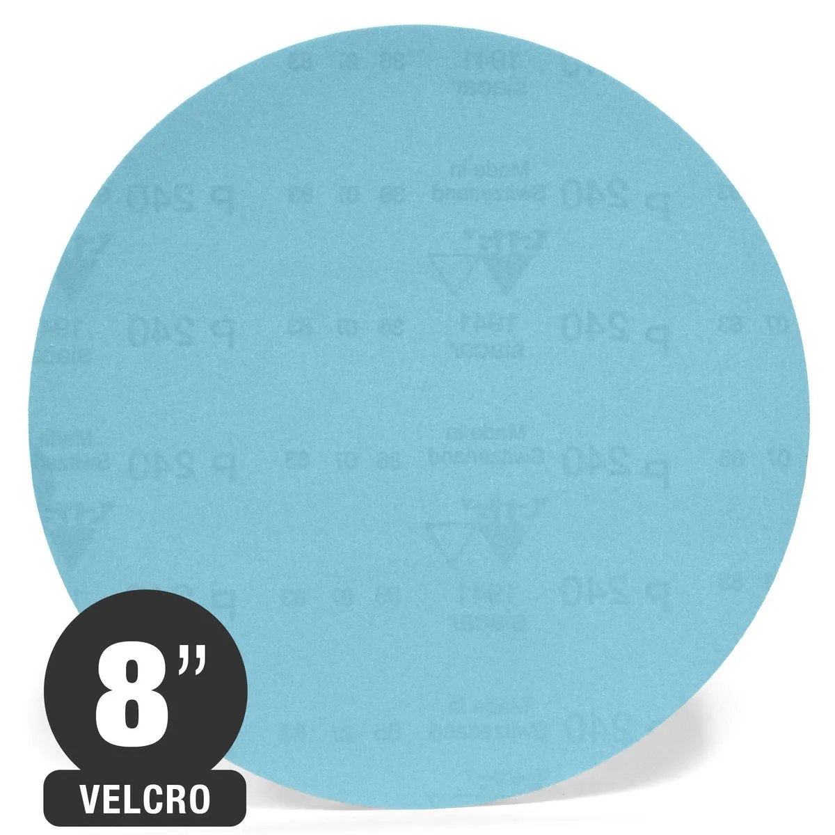 Disco Lija Automotriz 8″ Grano 320 (Velcro) – Metal, Madera y Masilla – Siacar