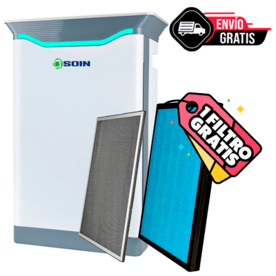 PURIFICADOR DE AIRE CON FILTRO HEPA Y REPUESTO GRATIS